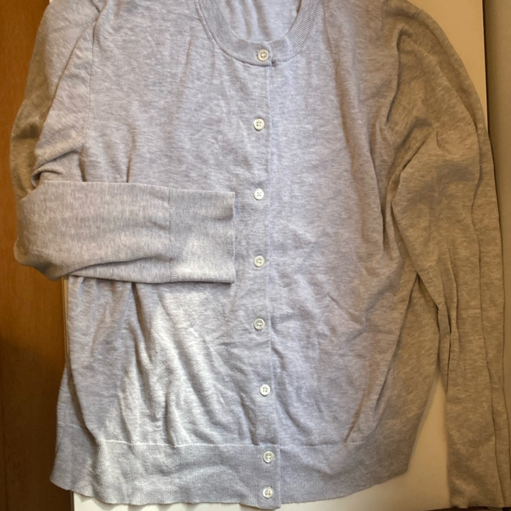 JCrew trendy gray cardigan